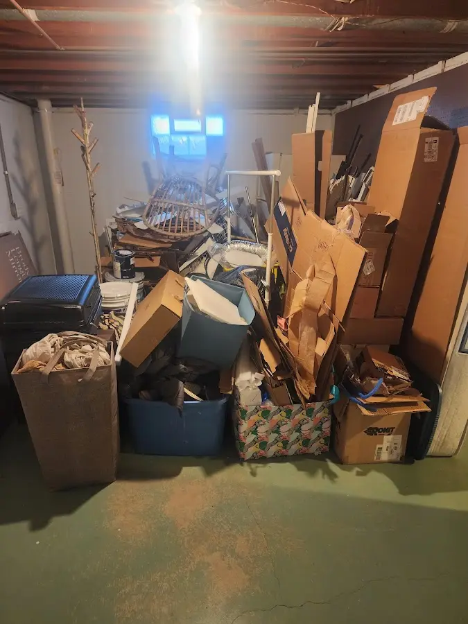 Roll-off dumpster container at job site for Concrete Dumpster Rental in Guthrie